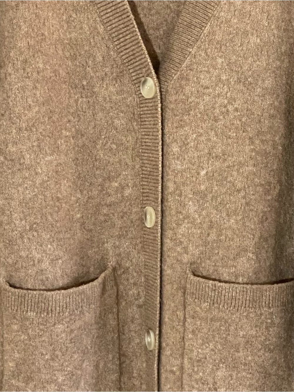 & Other Stories Cardigan Sweater Wool Blend Button Up M Tan Oversized Minimalist - Picture 5 of 8